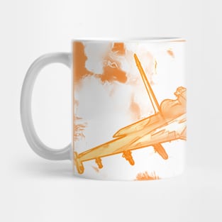 Aviation Fighter Jet orange Mug